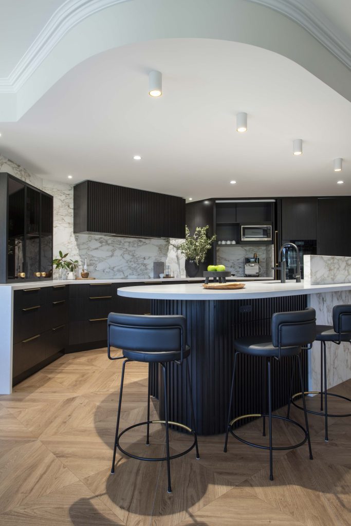black kitchen contemporary style